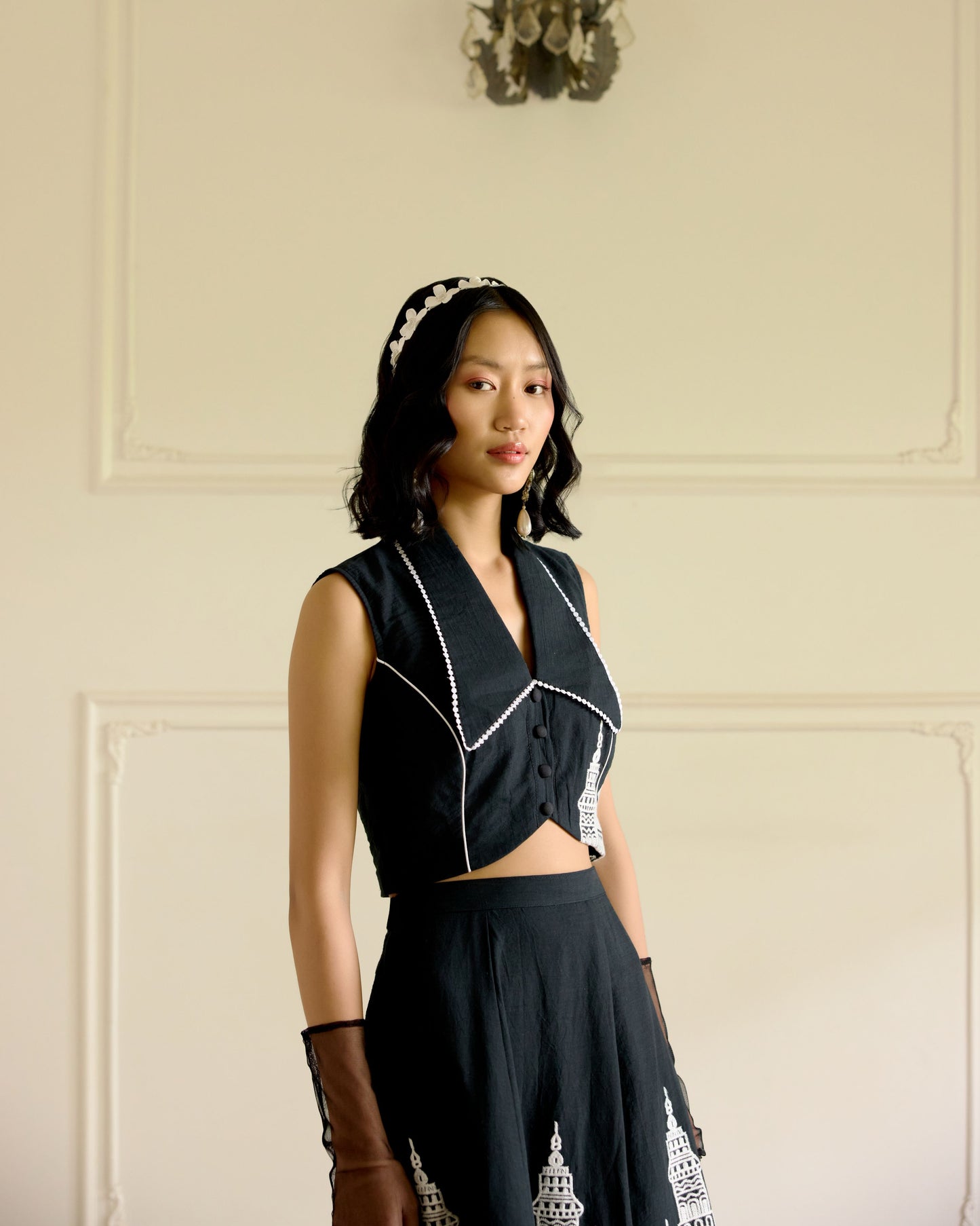 Embroidered Skirt Co-ord Set