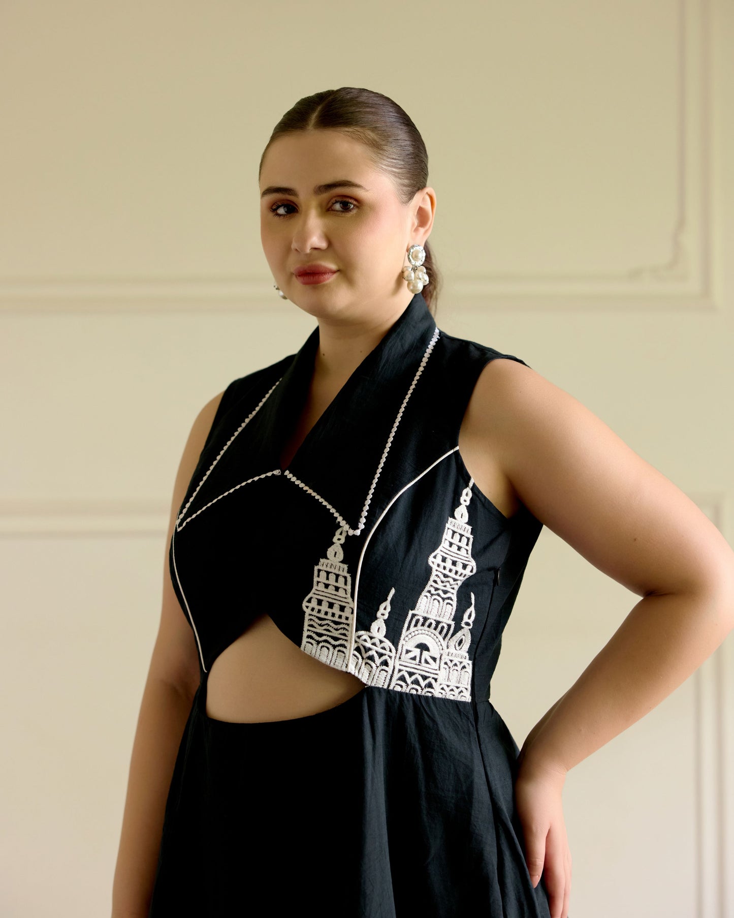 Embroidered Cut Dress