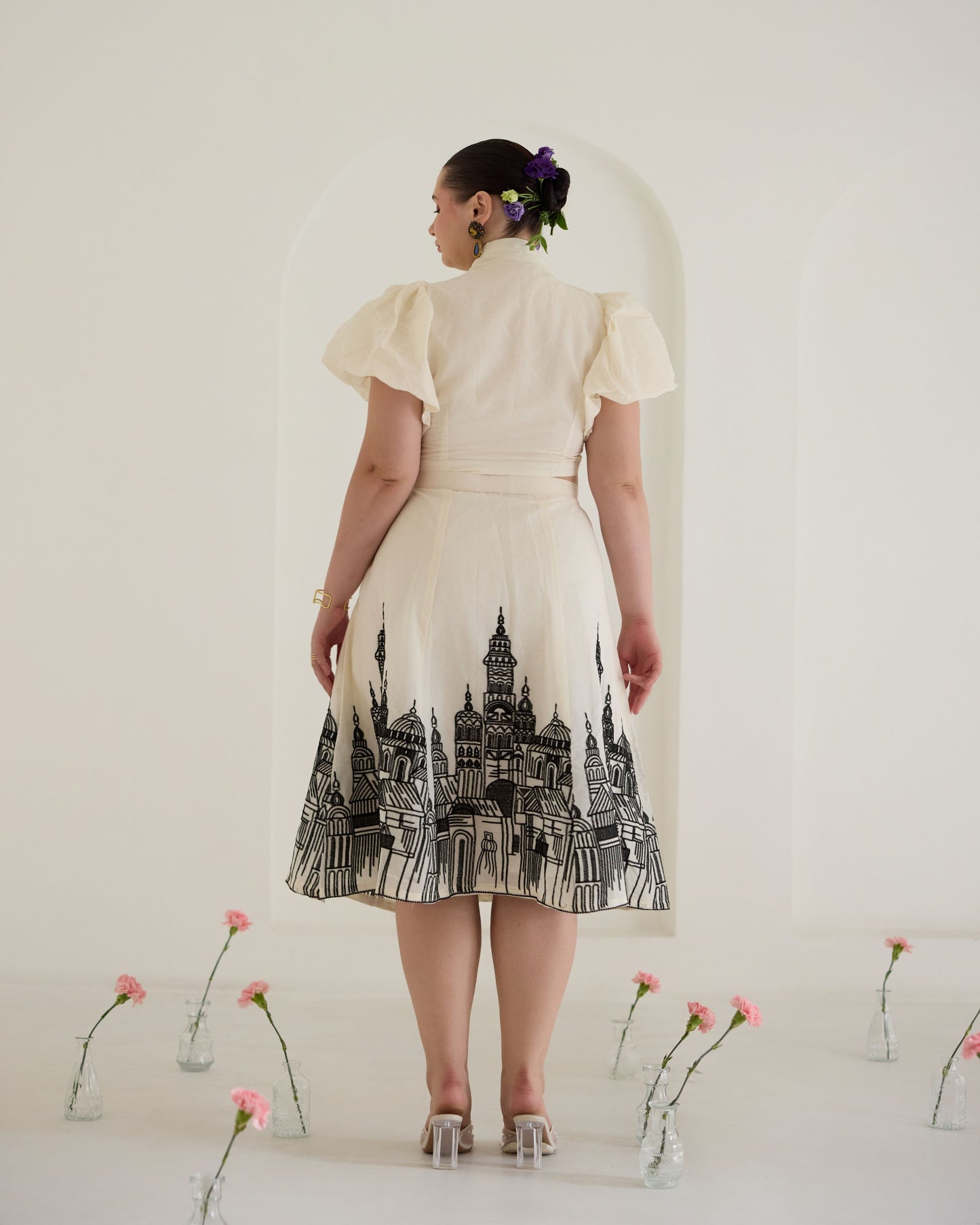 Embroidered Skirt Co-ord Set