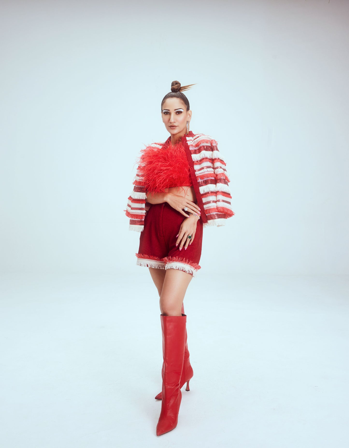 Red Sparkler Coord Set