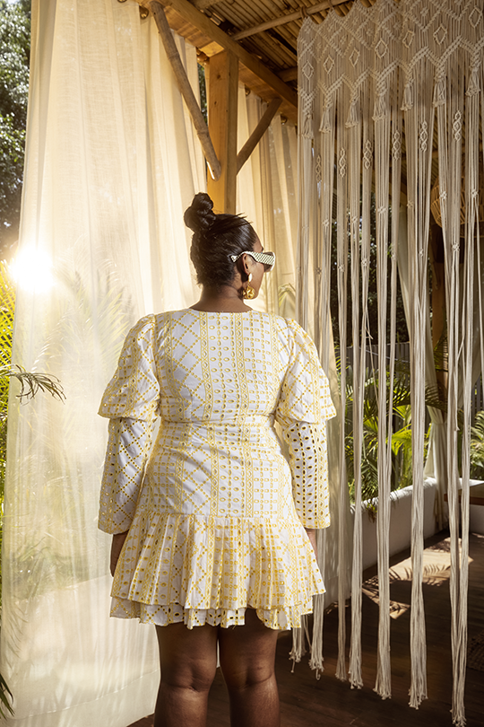 Golden summer dress