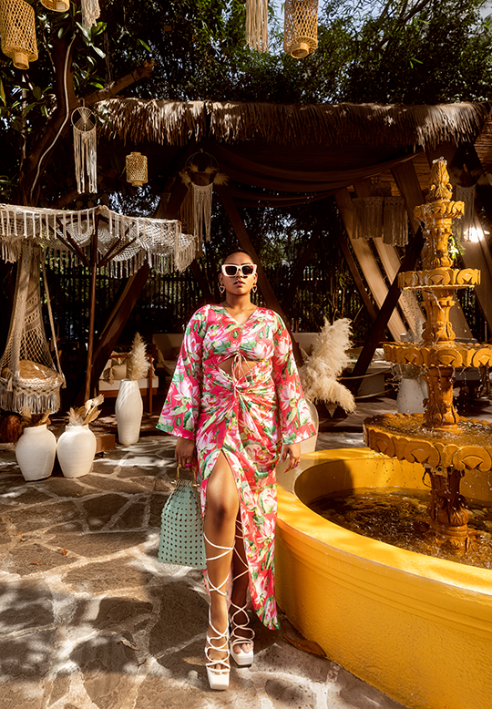 Laura cut maxi dress