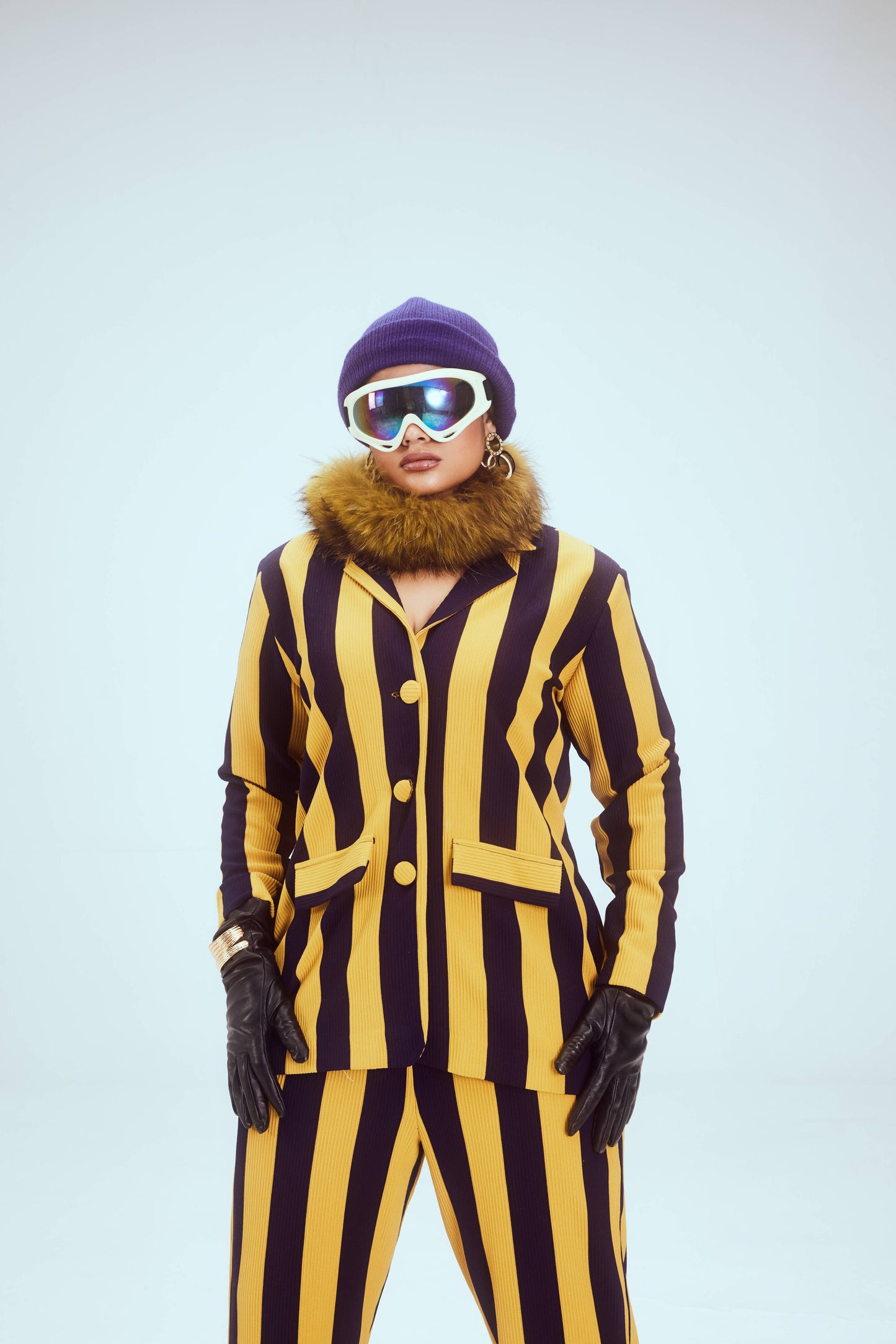 Striped pant suit