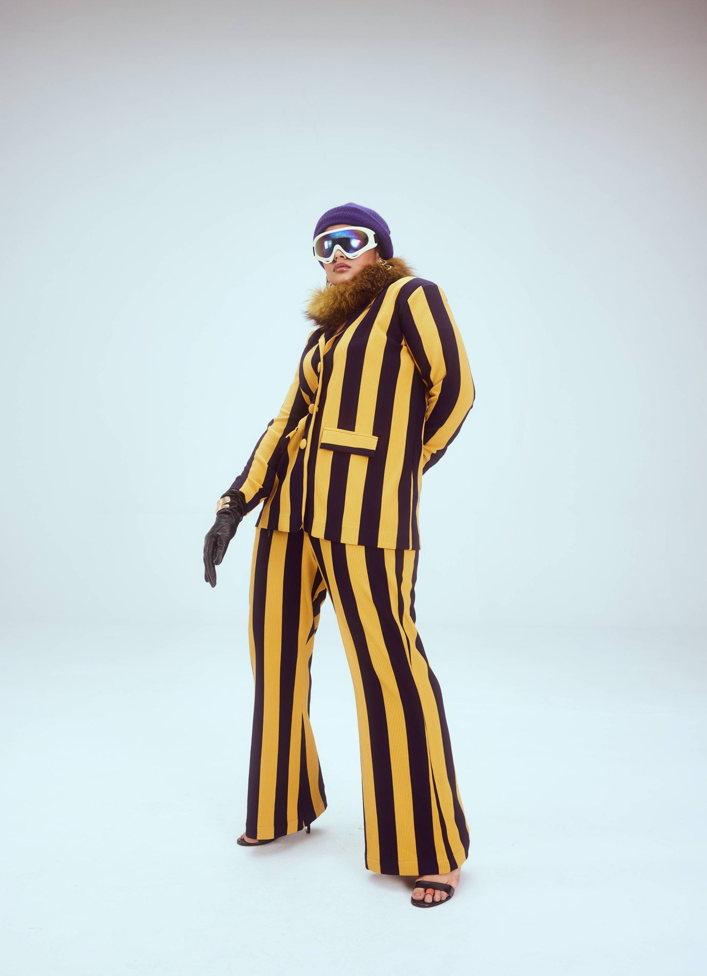 Striped pant suit