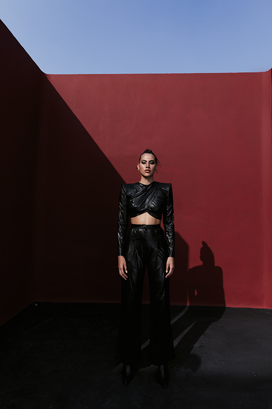 Power shoulder Coord Set