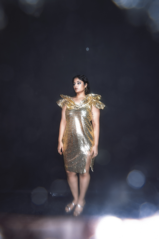 Gold bling dress