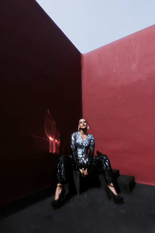 Bling feather jumpsuit