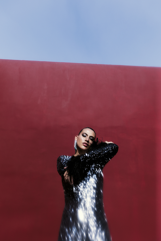 Bling feather jumpsuit