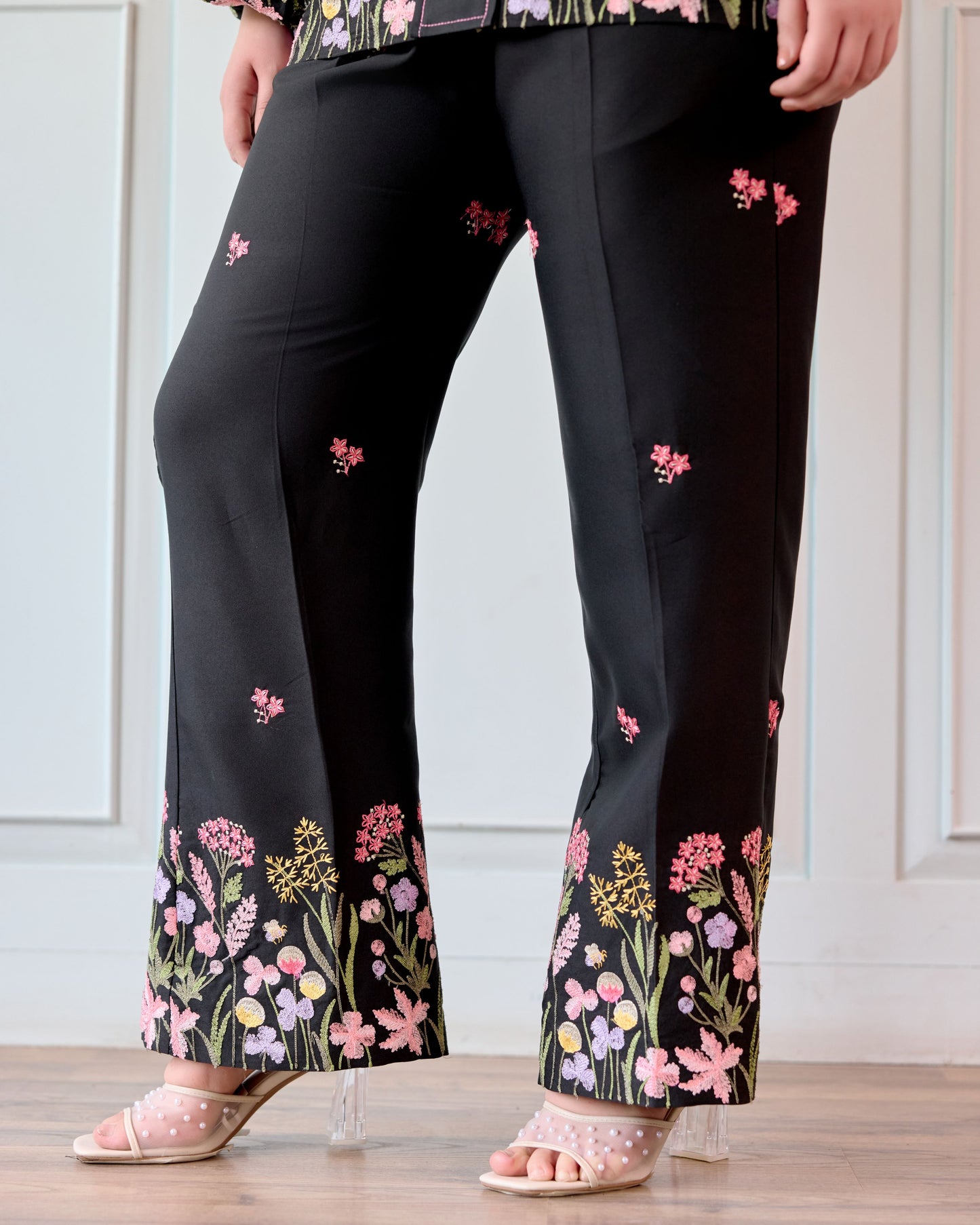 Black Floral Coord Set
