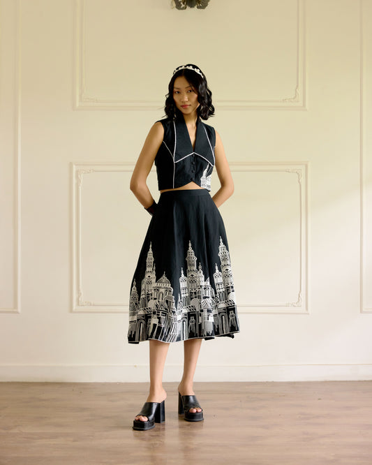 Embroidered Skirt Co-ord Set