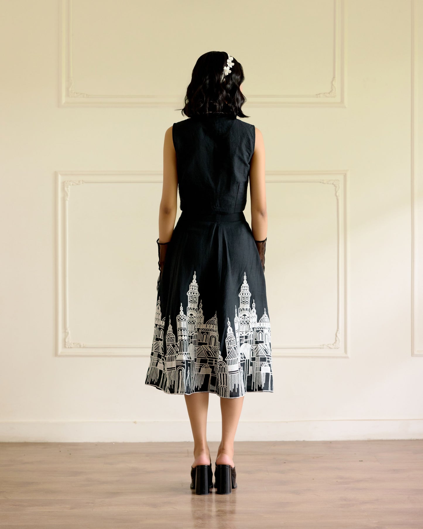 Embroidered Skirt Co-ord Set