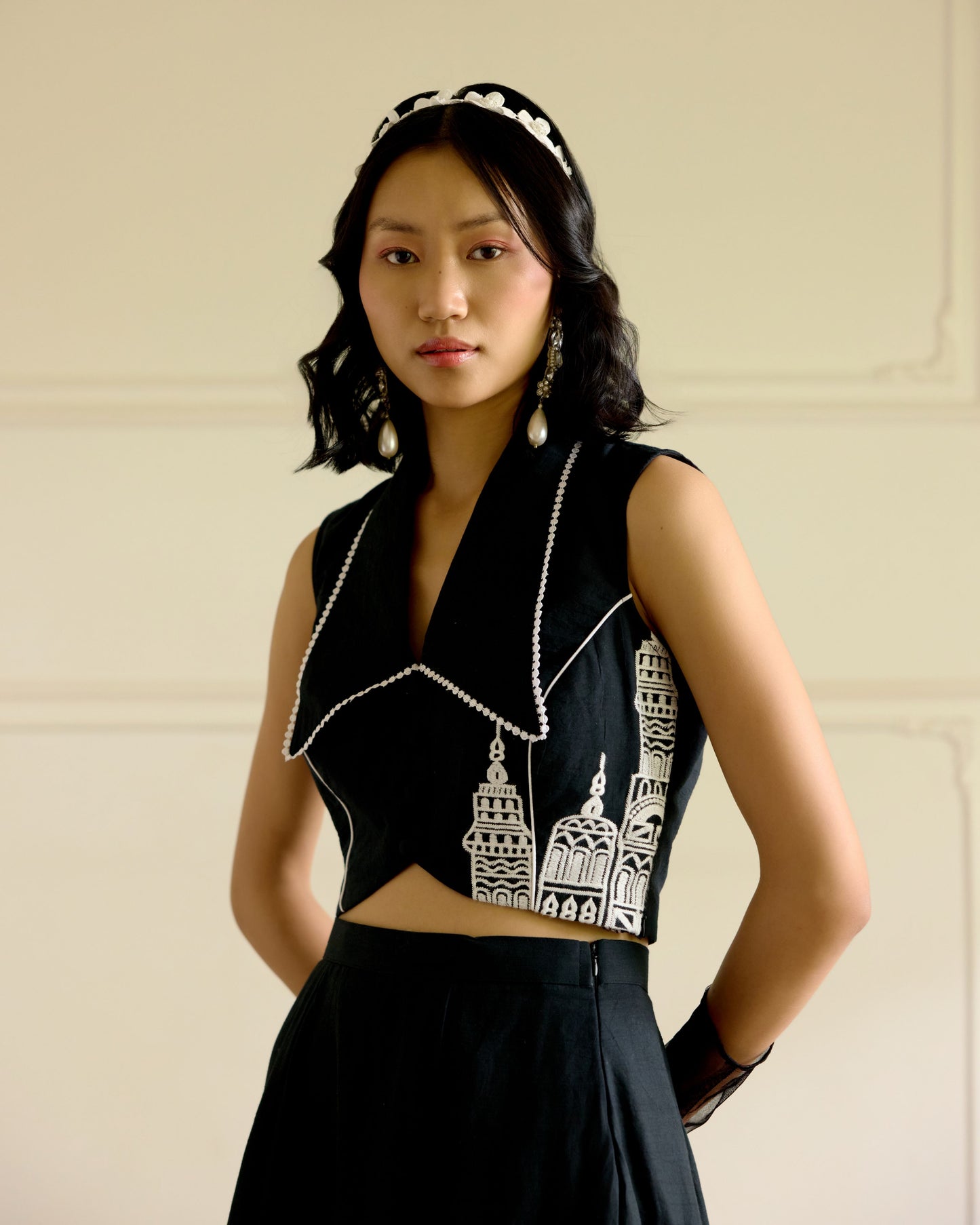 Embroidered Skirt Co-ord Set