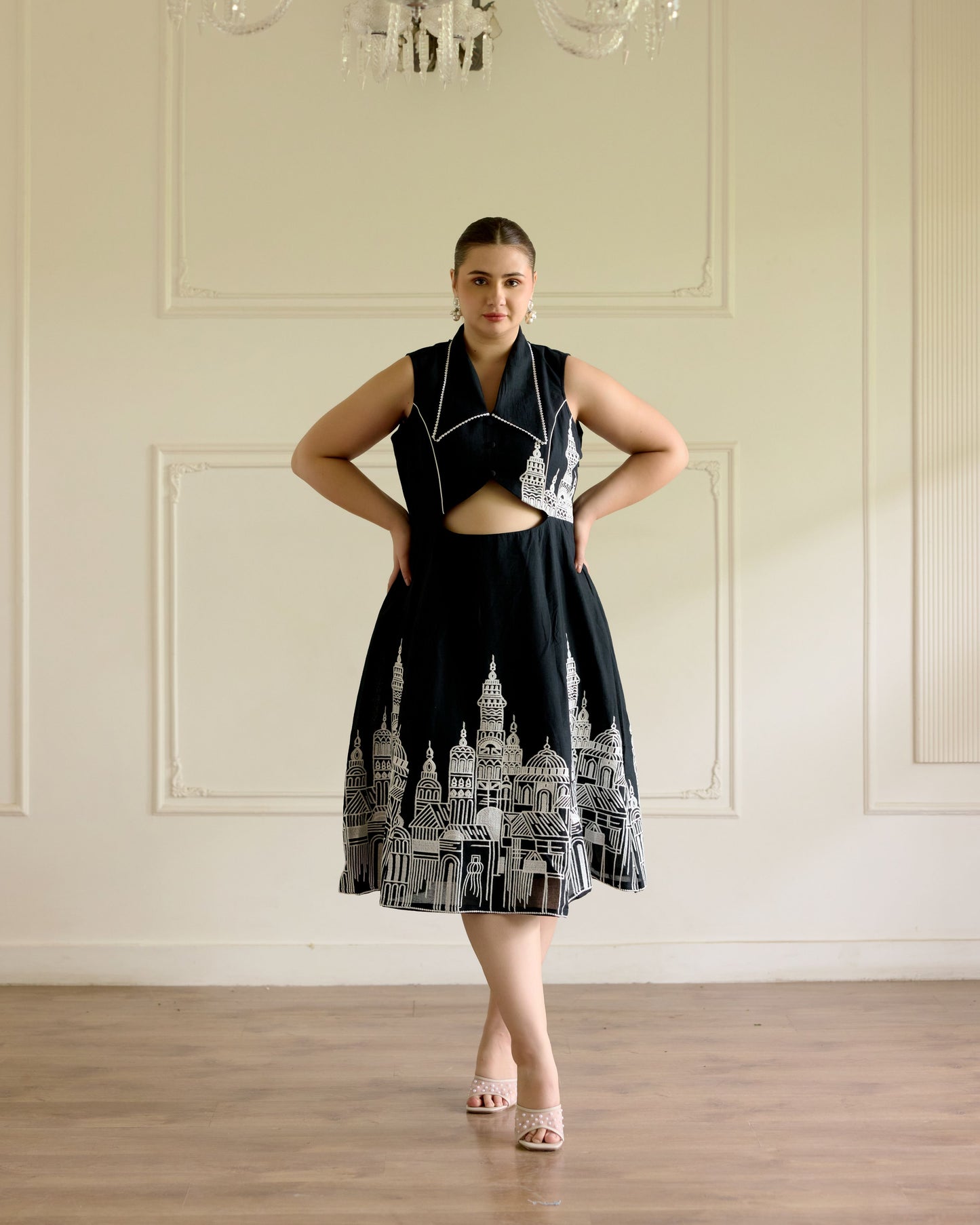Embroidered Cut Dress