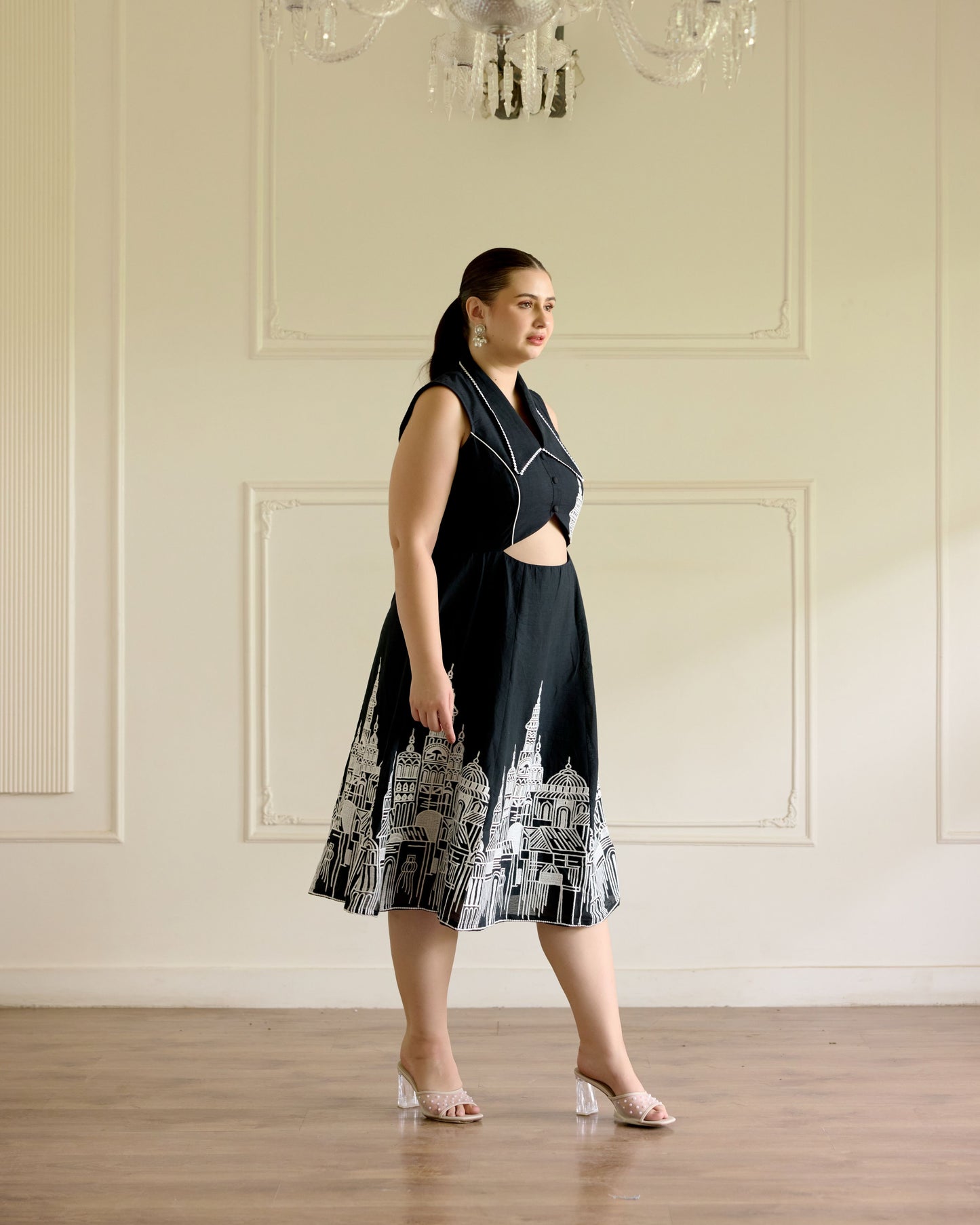 Embroidered Cut Dress