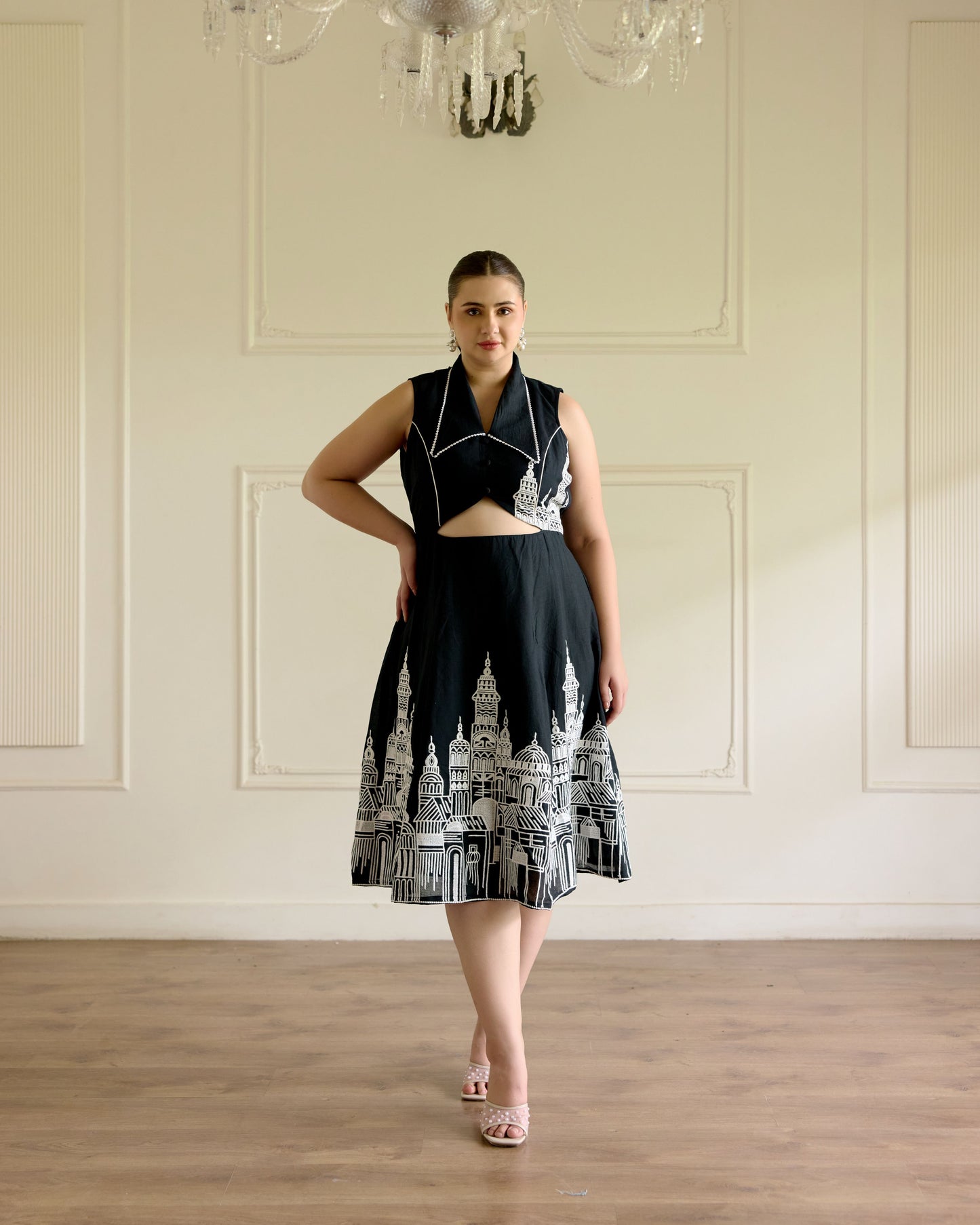 Embroidered Cut Dress