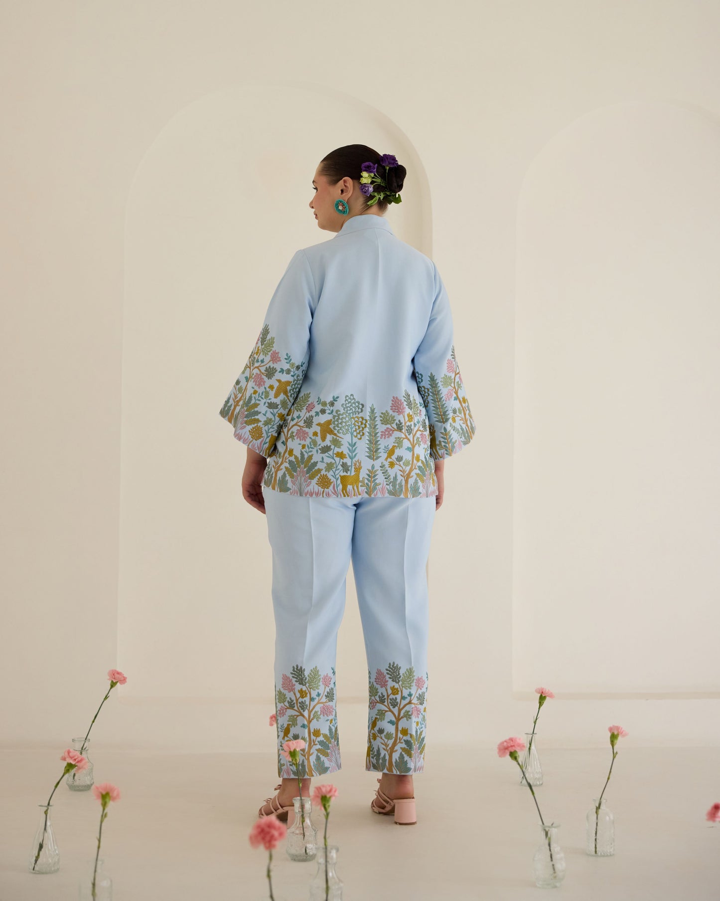 Sky Blue Floral Coord Set