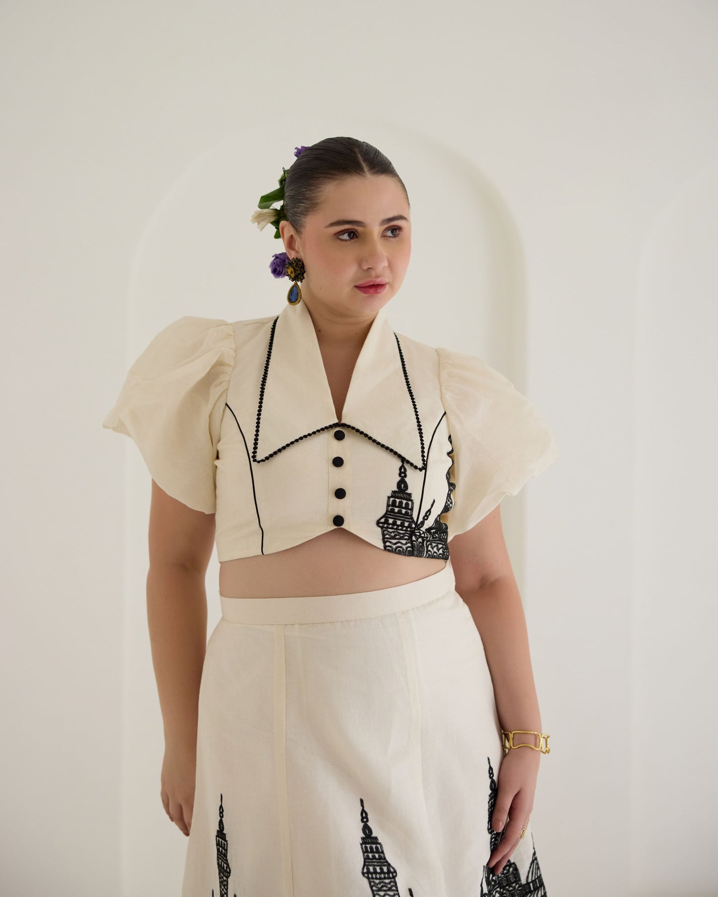 Embroidered Skirt Co-ord Set