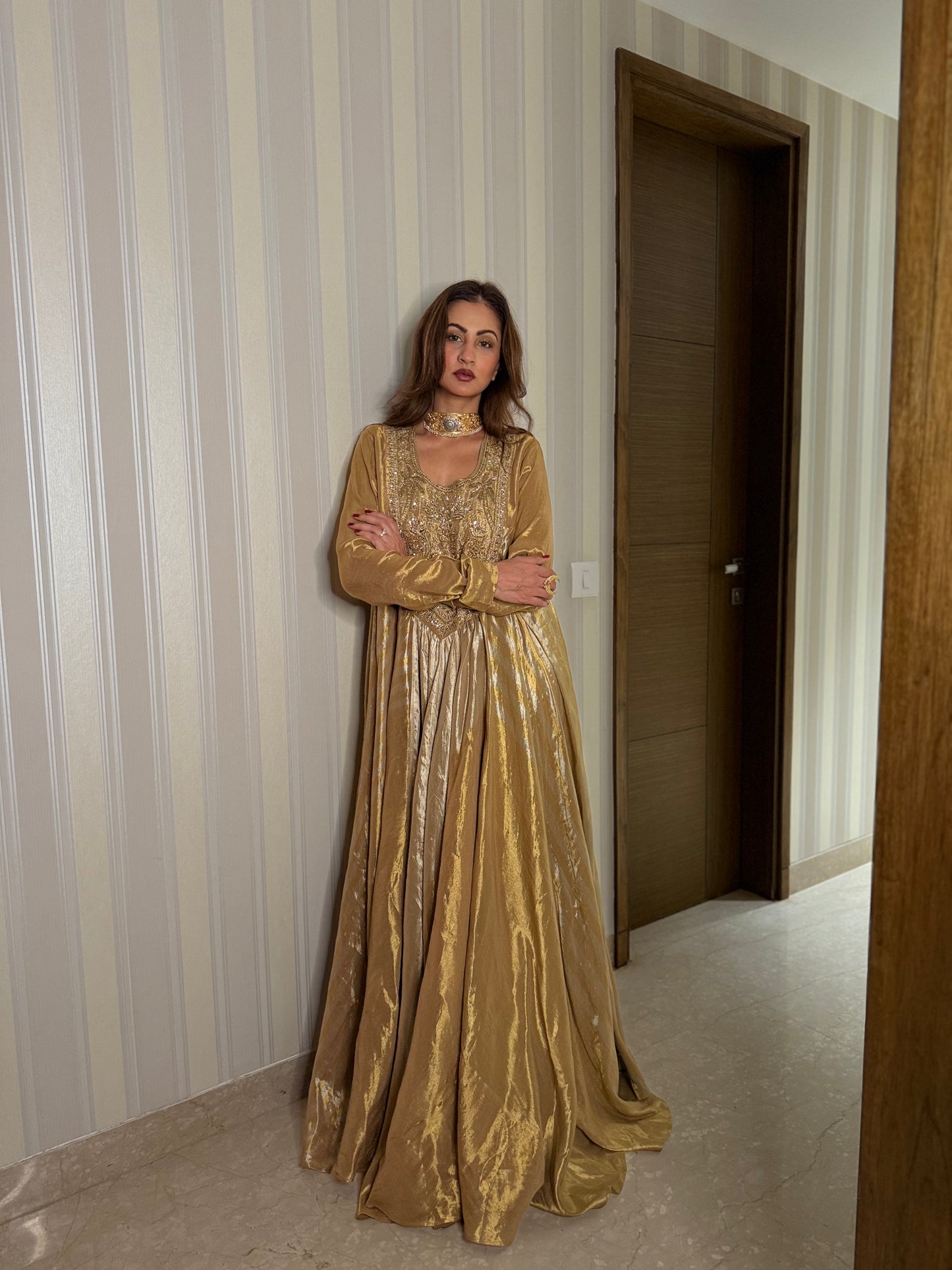 Gold Anarkali