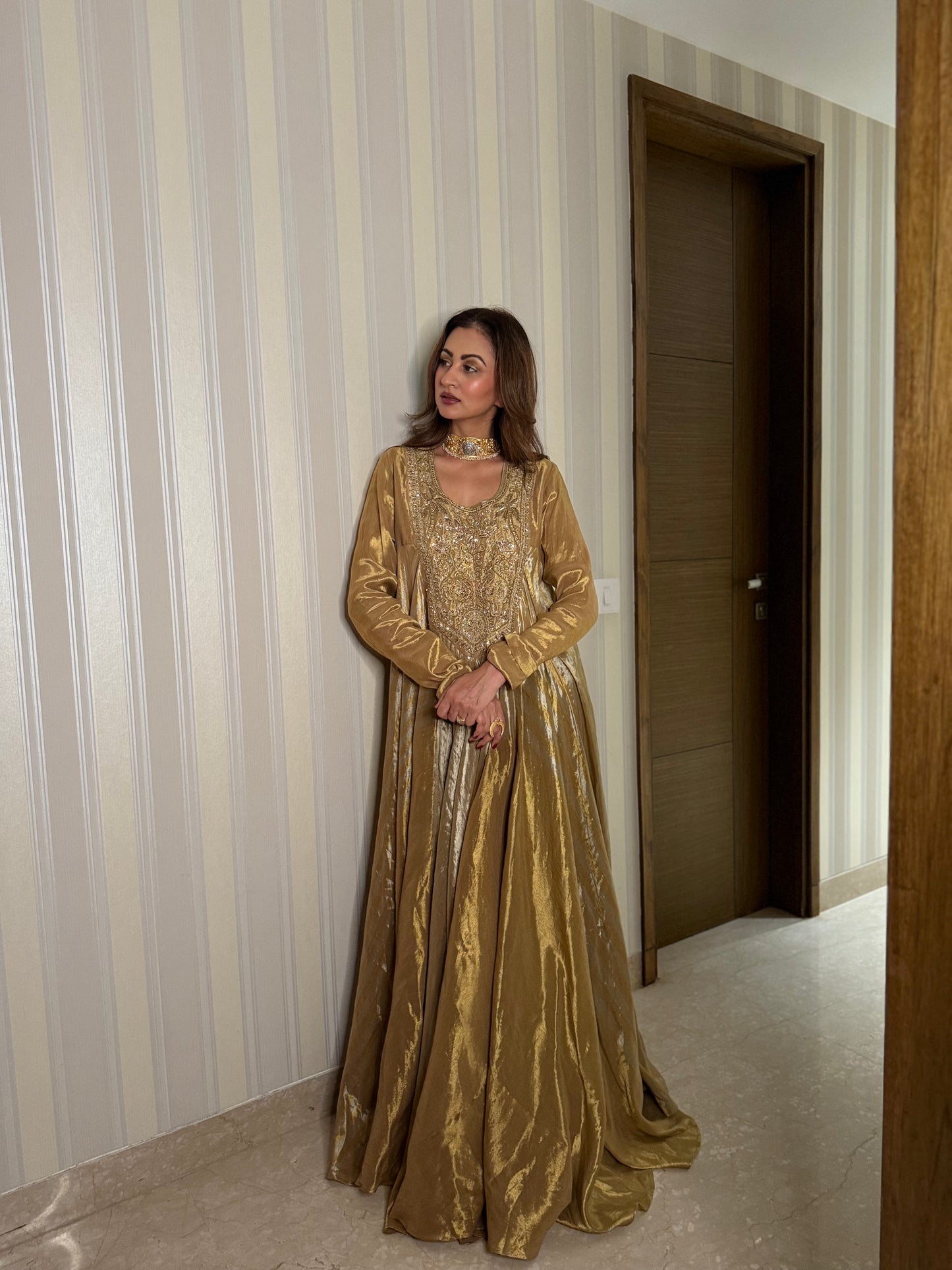 Gold Anarkali