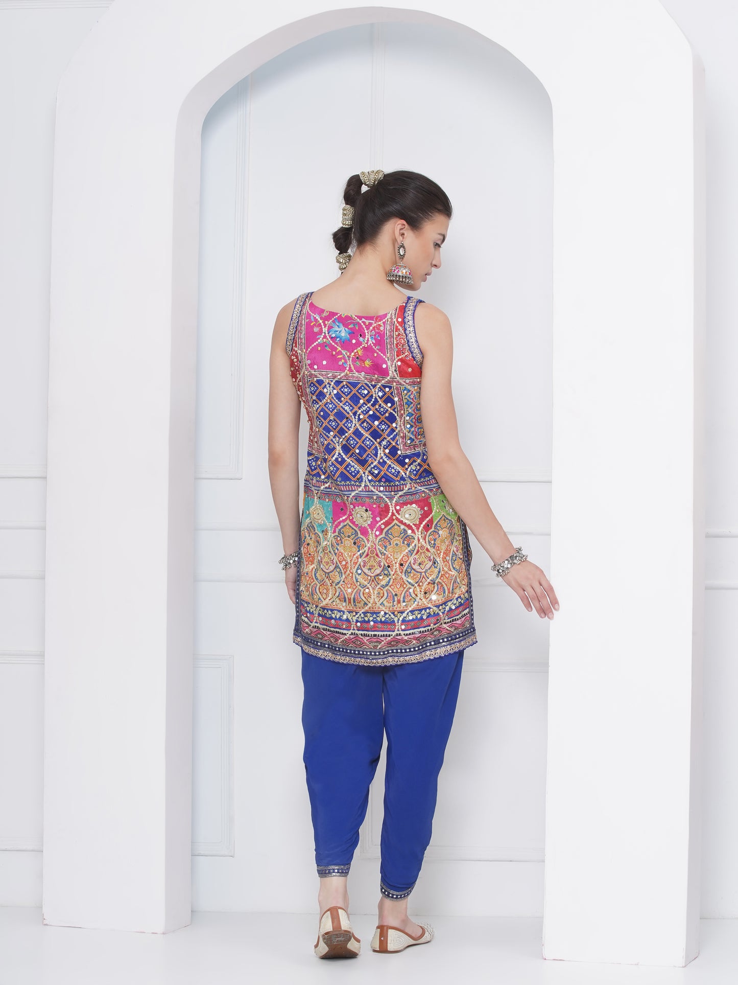 Short kurta with dhoti set