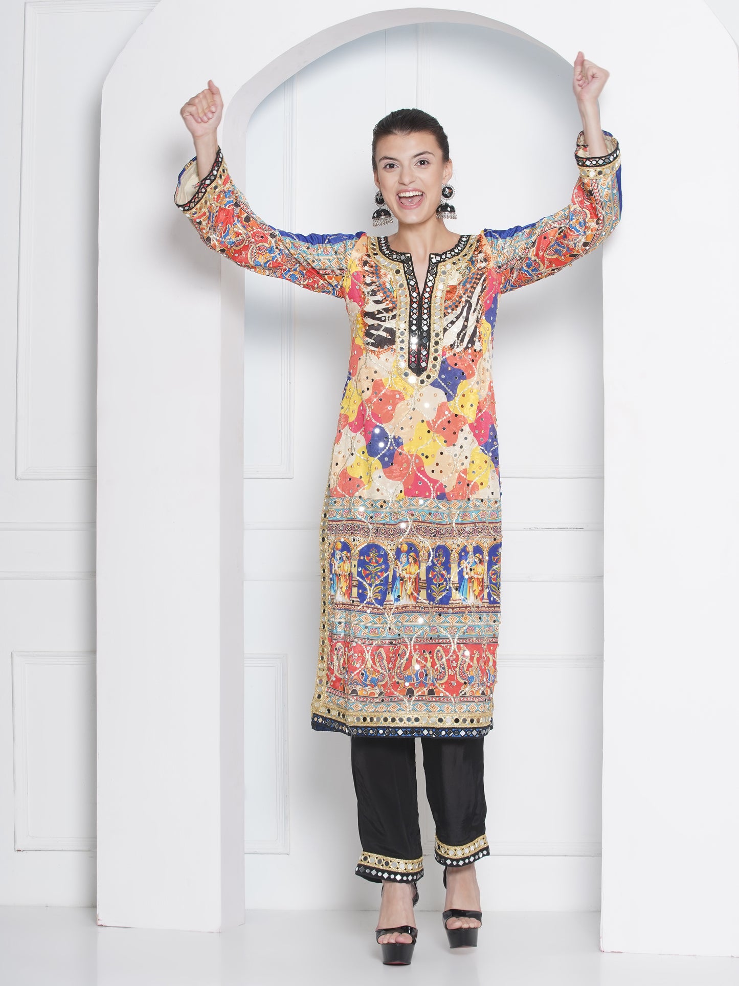 Abstract long suit set