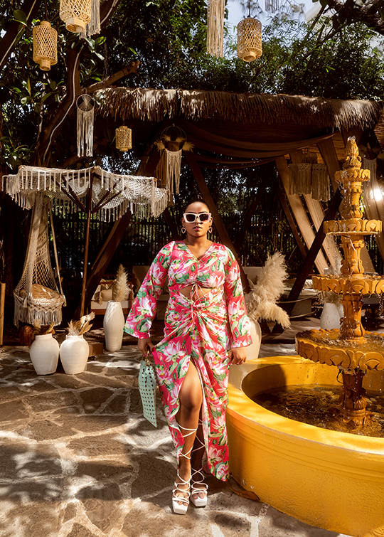 Laura cut maxi dress