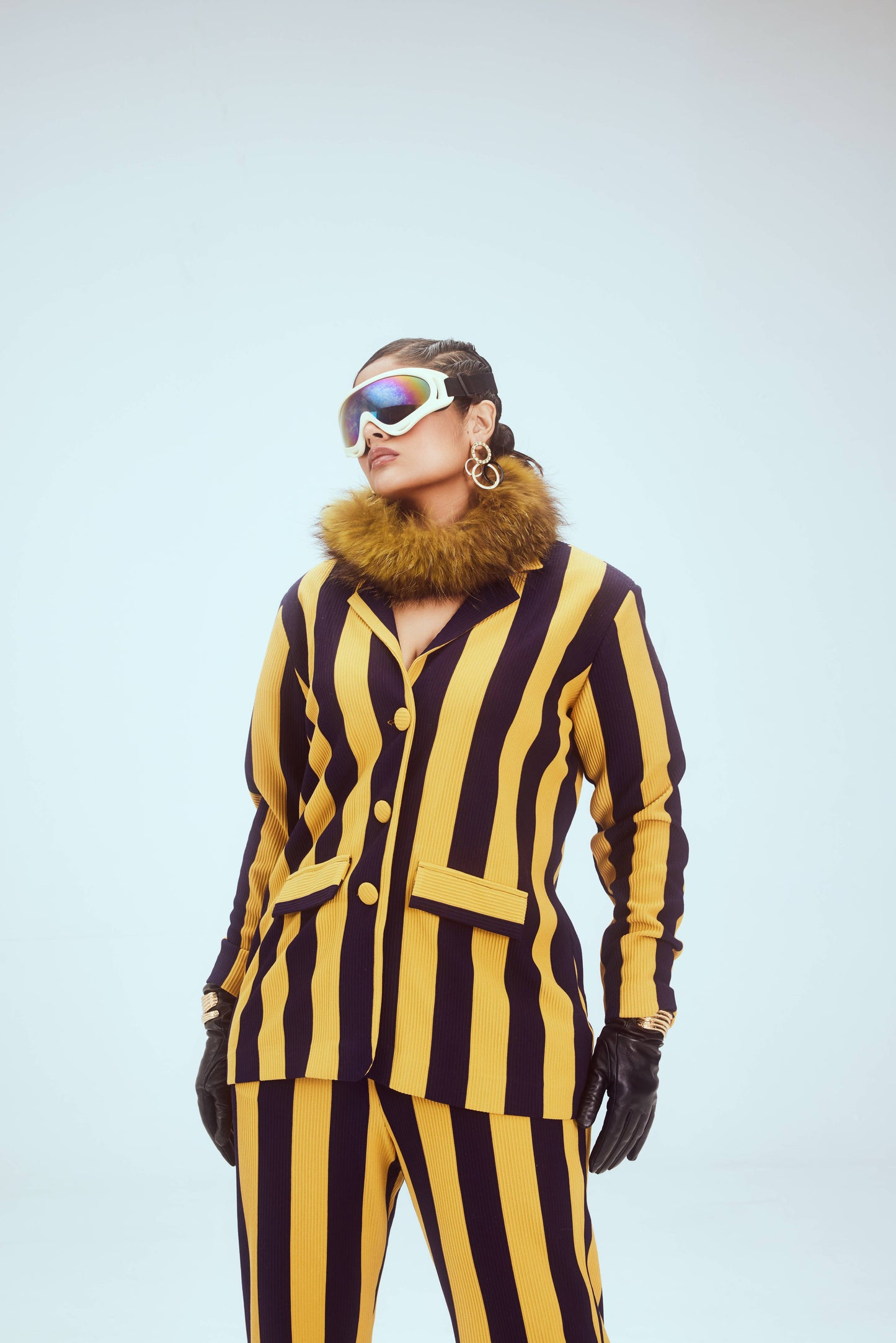 Striped pant suit