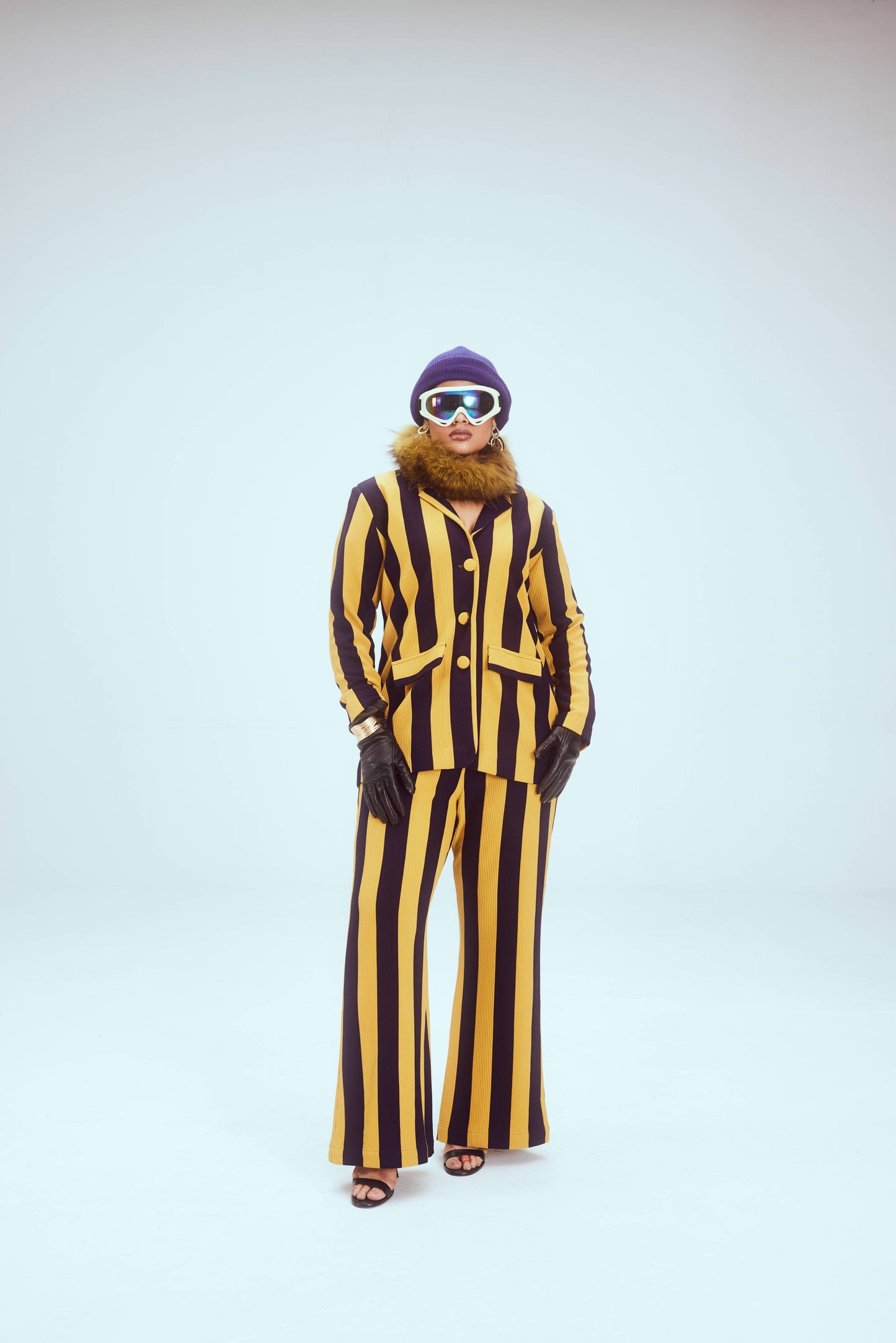 Striped pant suit