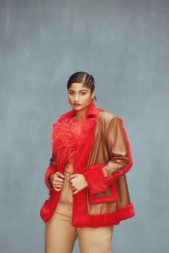 Tan love jacket