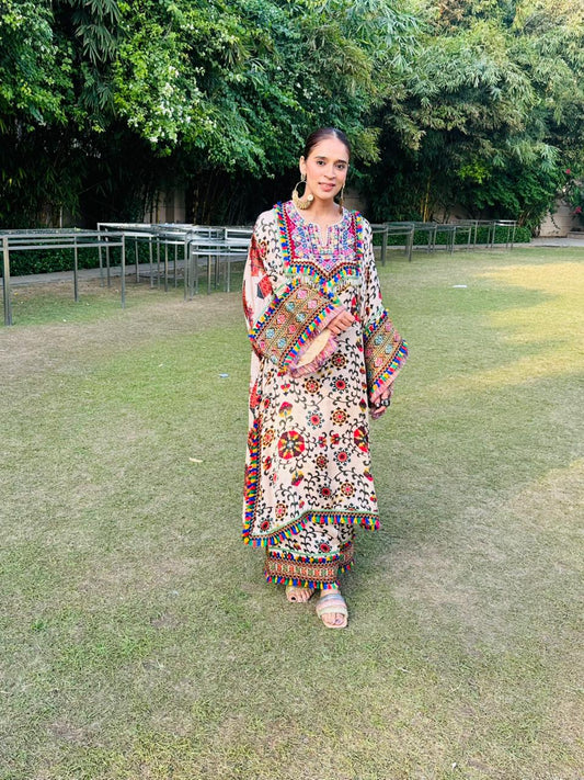 Digital Print Kaftan Set