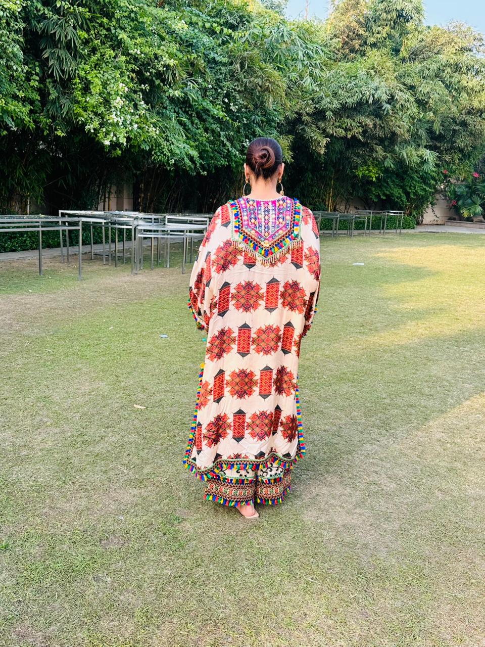Digital Print Kaftan Set