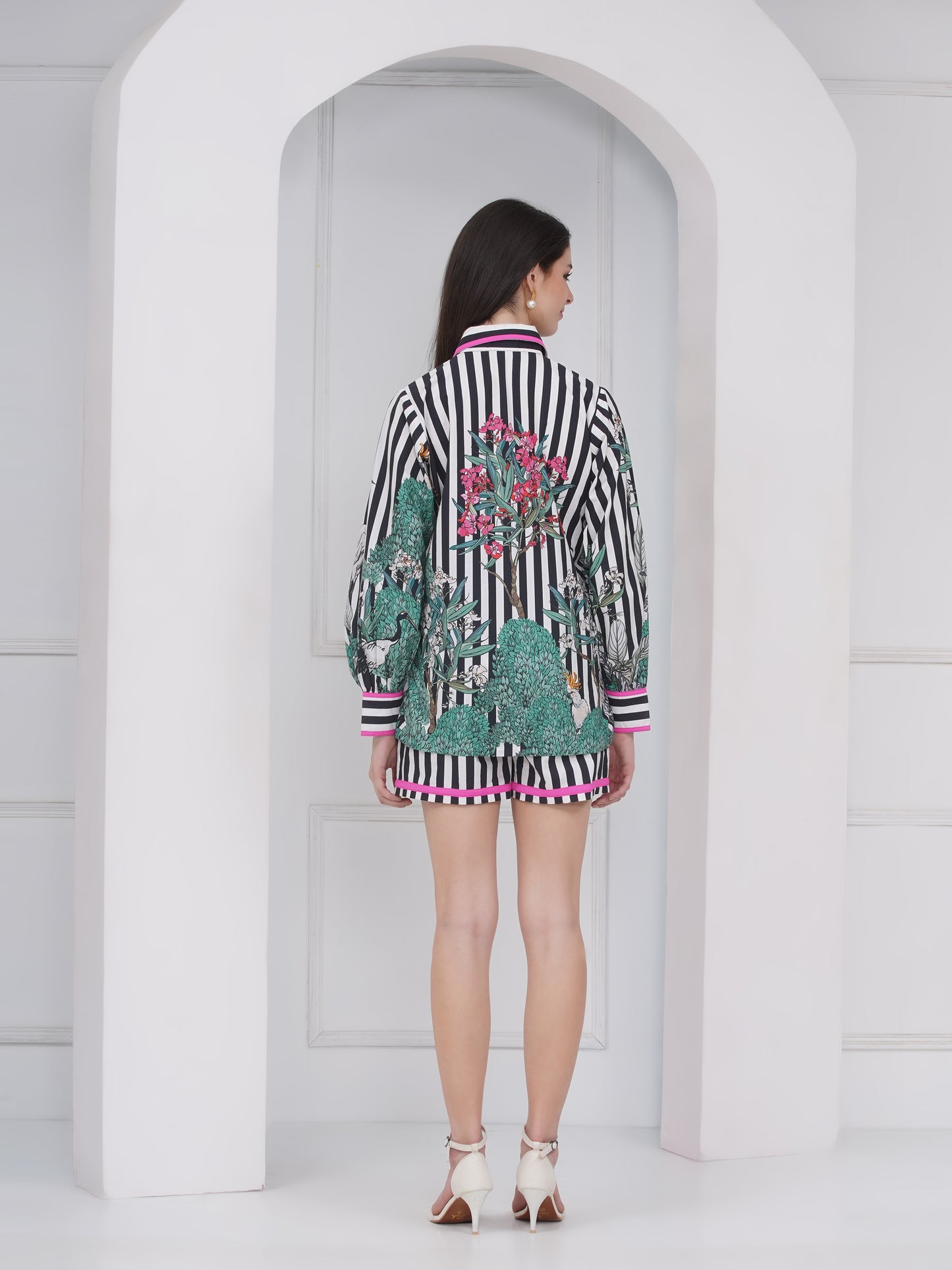 Black Stripe Floral