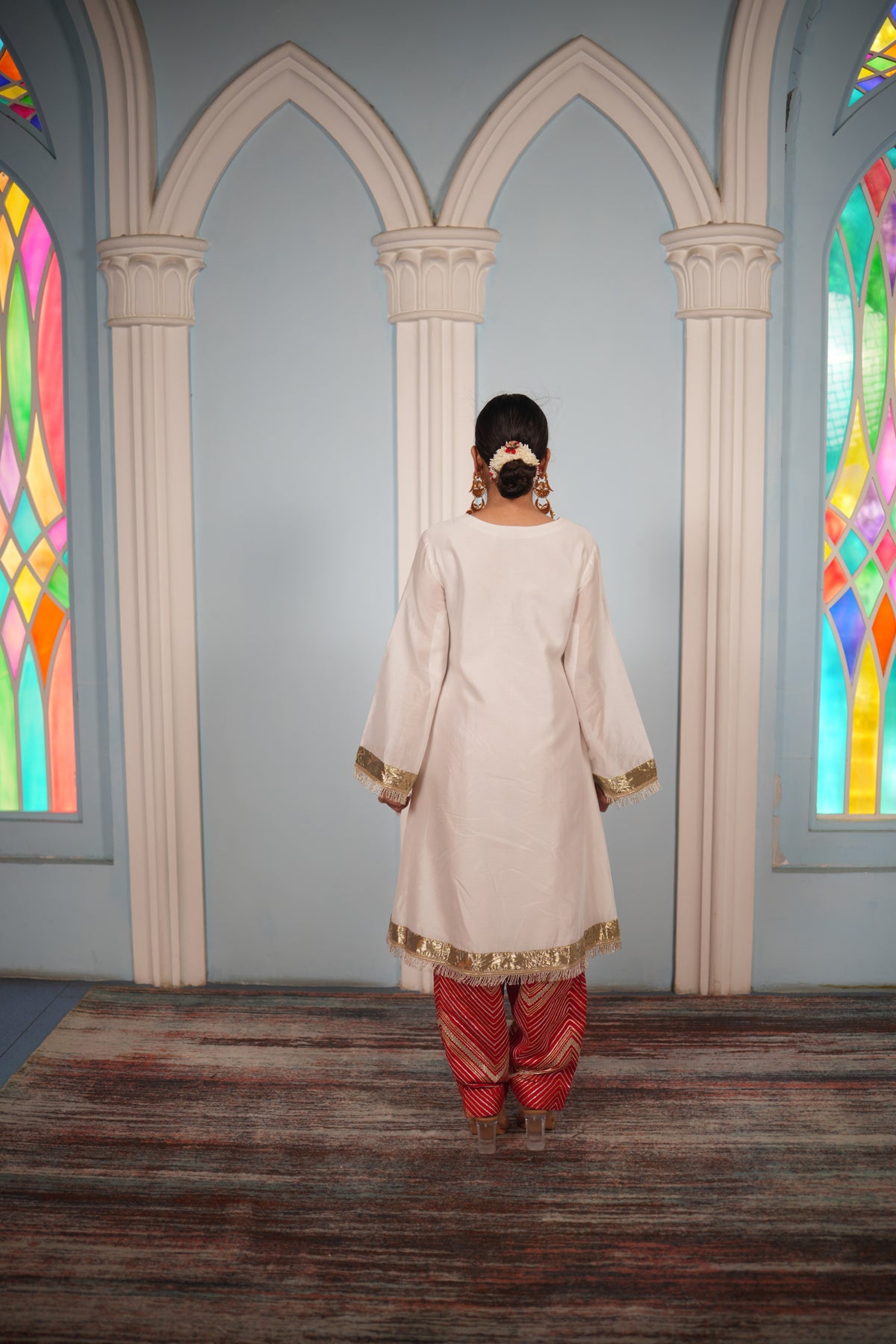 Noor Kurta Set - Red