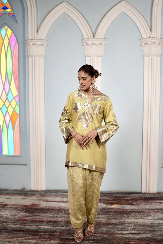 Noor Kurta Set - Green
