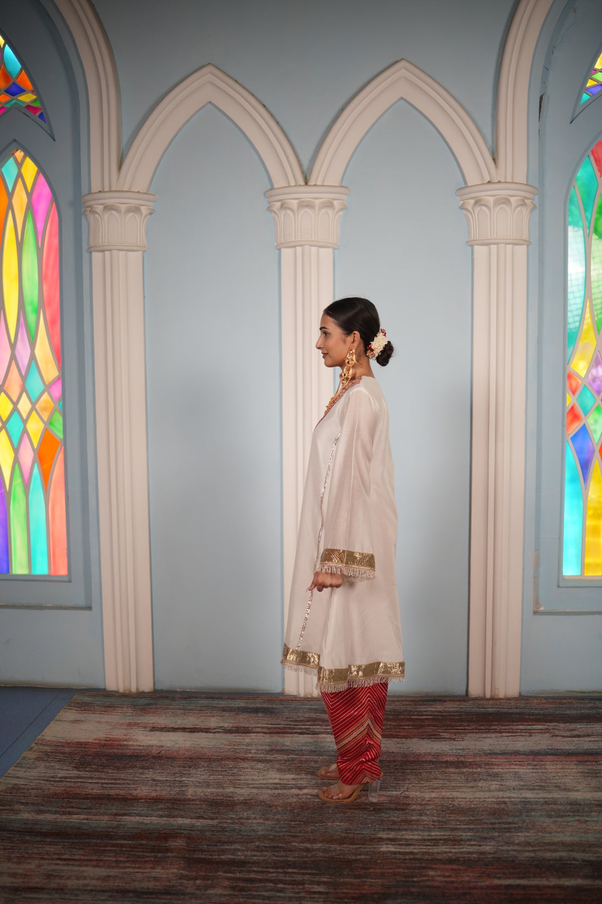 Noor Kurta Set - Red