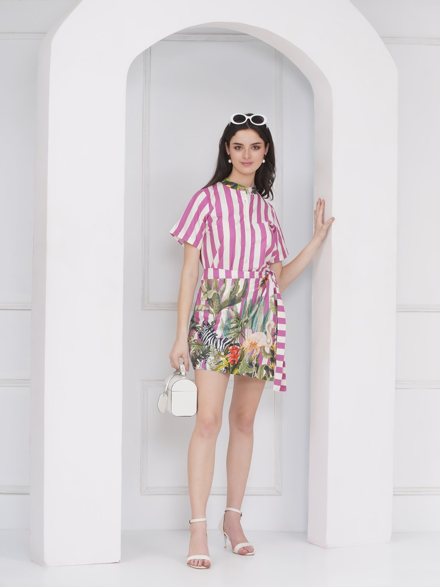 Pink Stripe Floral
