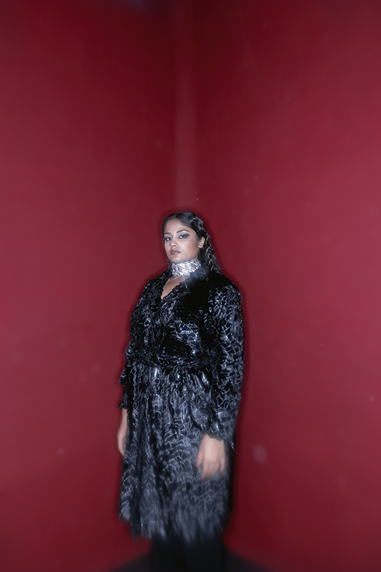 Faux fur overcoat