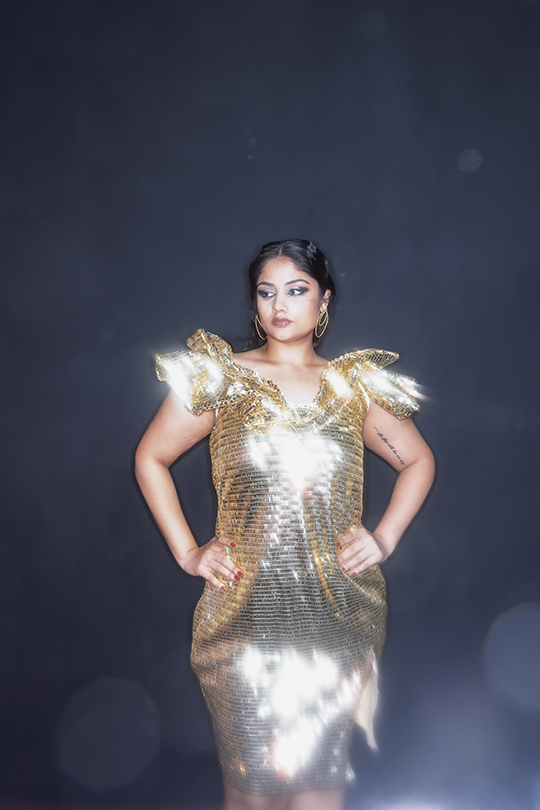 Gold bling dress