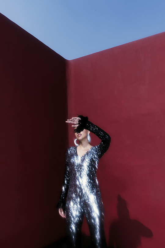 Bling feather jumpsuit